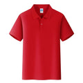 Short-sleeved straight-fit cotton work shirt shown in multiple solid colours on a hanger.