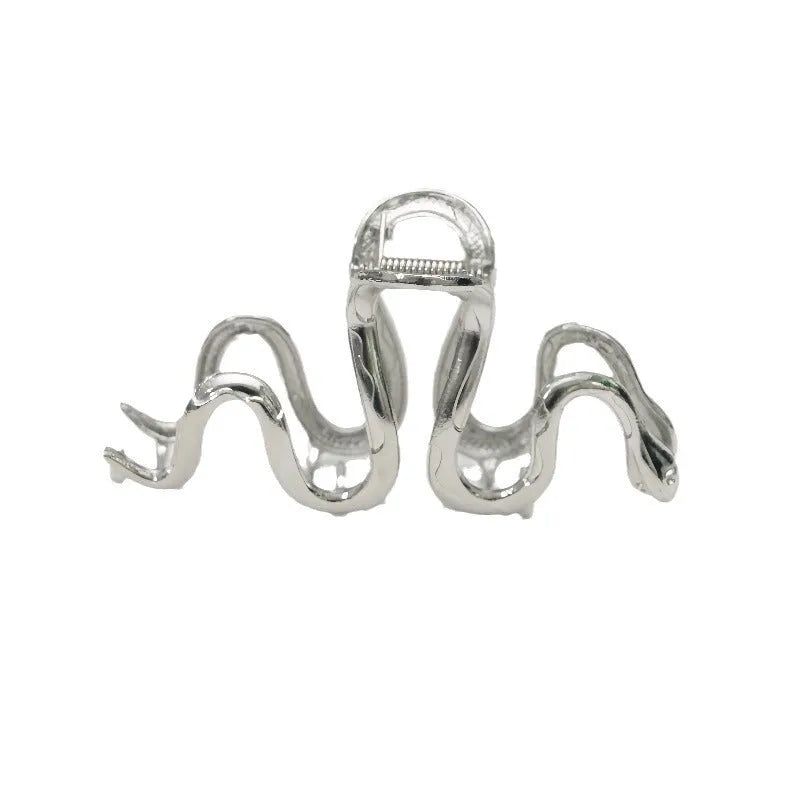 Slytherin serpentine metal hair clip measuring 10.5cm in silver or gun black