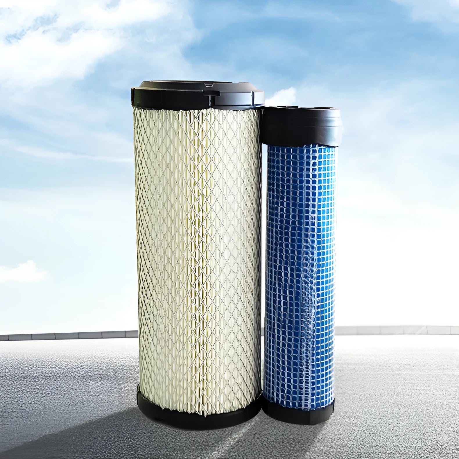 Donaldson 1027 engine air filter with folding element and wood pulp construction