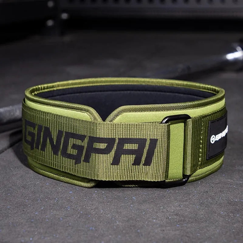 Abdominal exercising waist protection belt for weightlifting and power training
