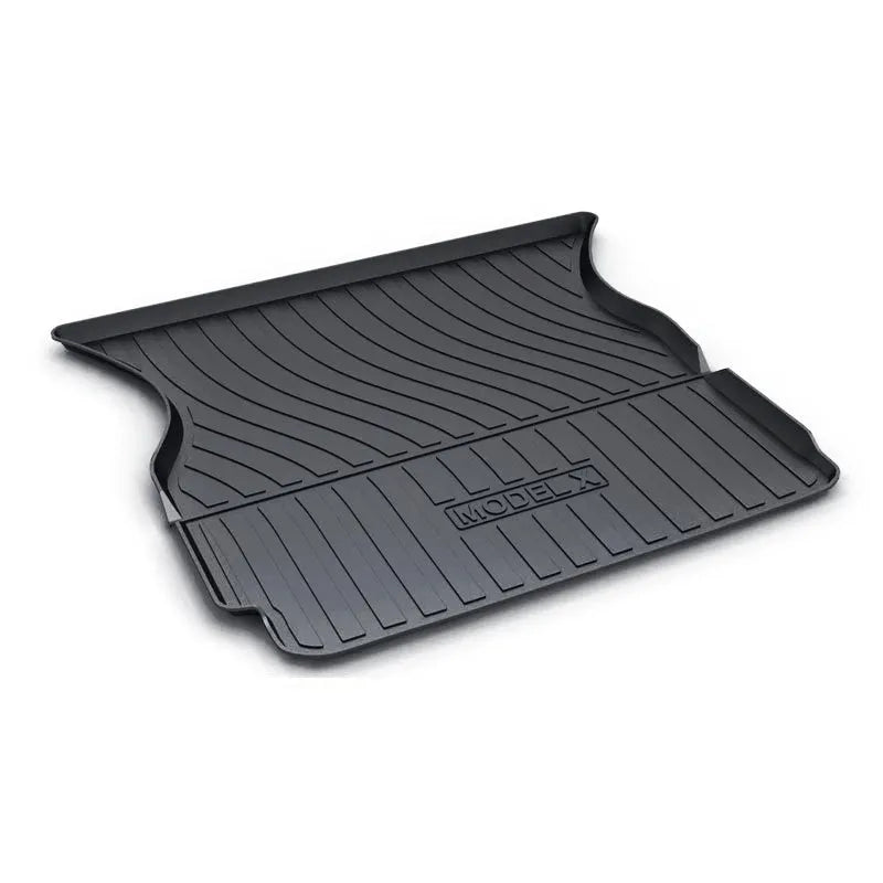 Rubber car floor mat with TPE footrest for Tesla Model 3, Y, S, and X vehicles