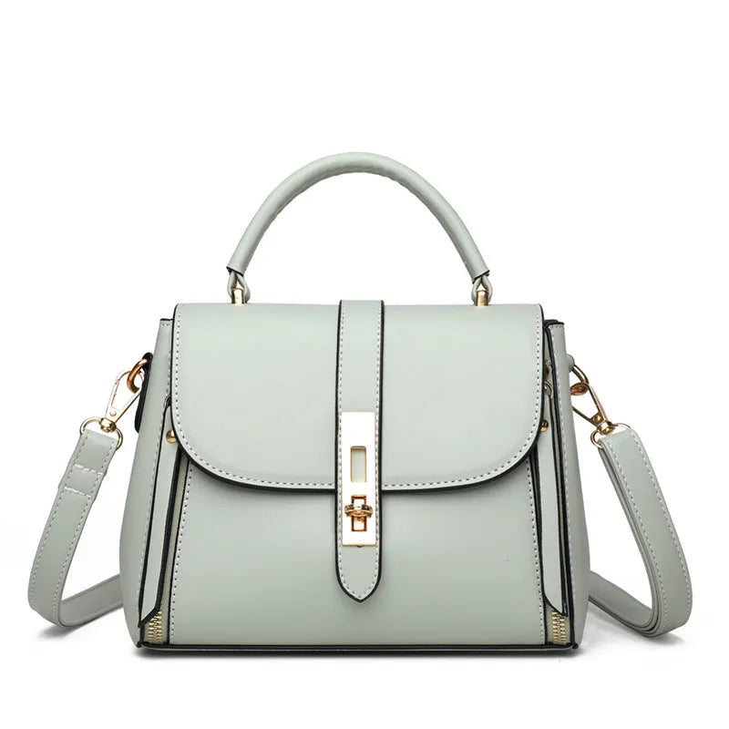 Women's soft PU leather shoulder bag in square vertical shape with single strap