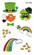 Temporary tattoo sticker paper with St Patrick's Day clover design for water transfer application