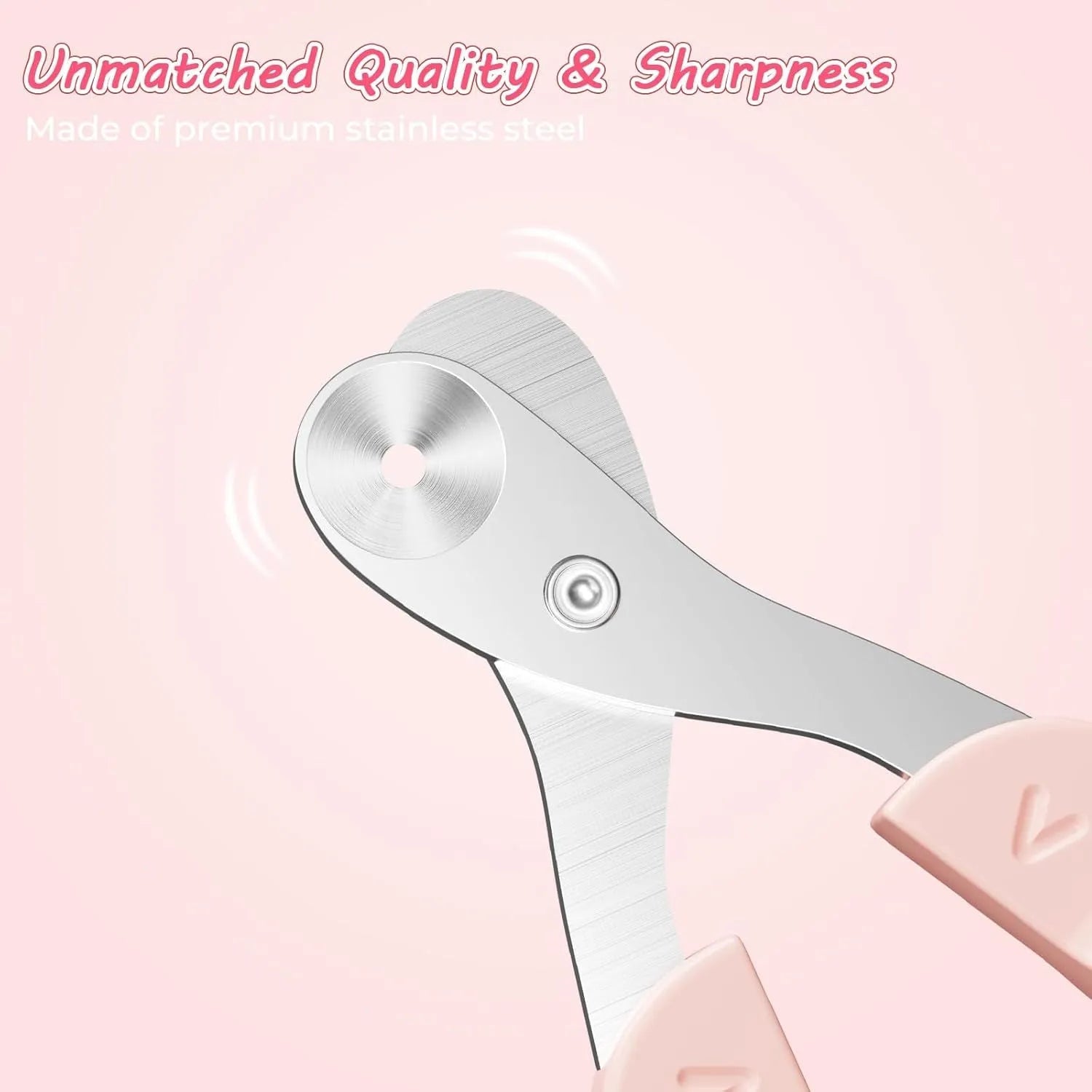 Cat nail clipper with positioning safety hole and non-slip handle in blue colour option