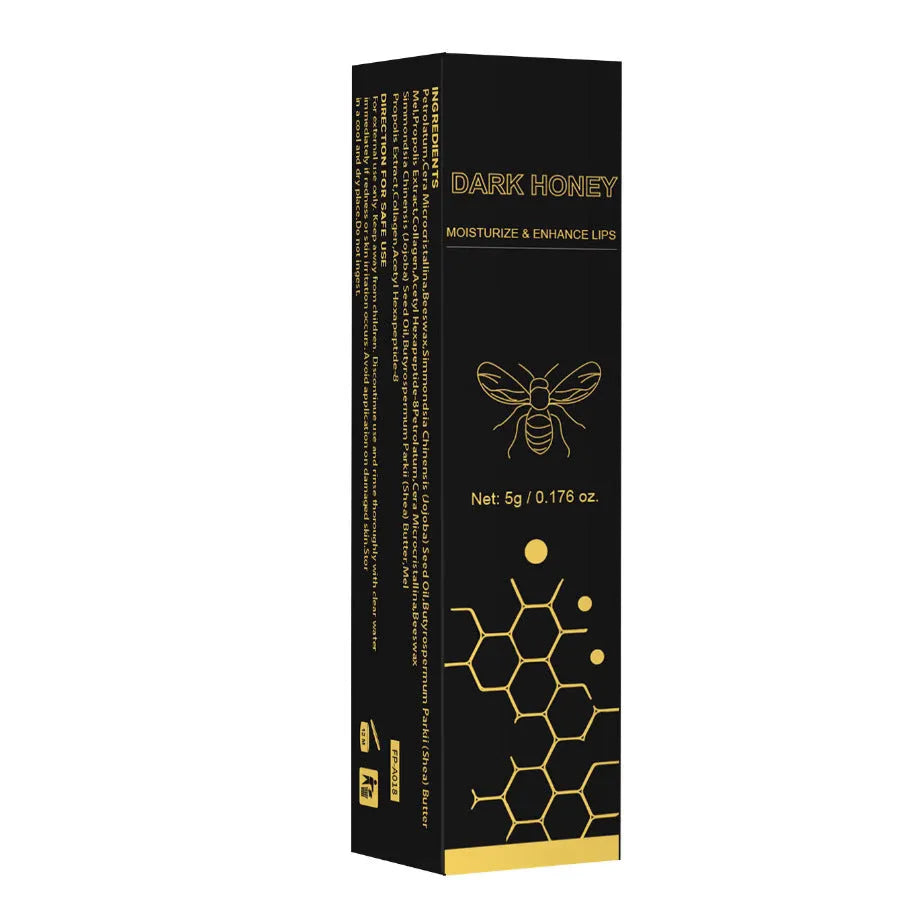 Dark honey brown matte finish lipstick with 5g net content in standard cosmetic packaging