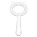 Blue and white double-sided pet grooming brush with deshedding comb and massage functions