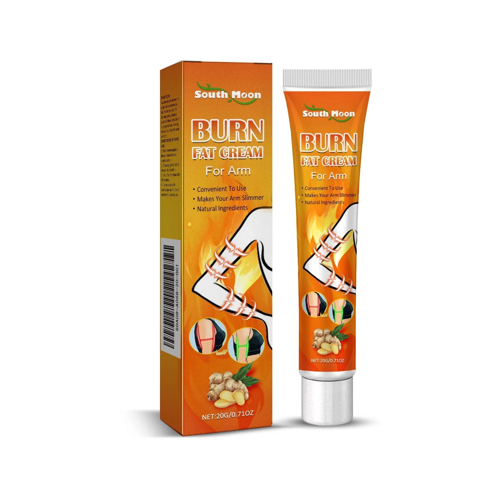 20g tube of herbal body care cream with Sophora flavescens and Baibu ingredients