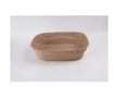 Brown biodegradable disposable cardboard litter box for cats and dogs with waterproof lining.