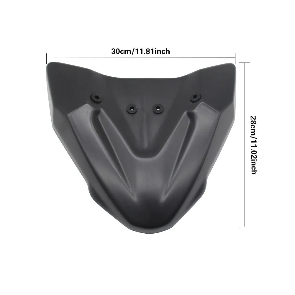 Black ABS fixed wind front wing motorcycle accessory for KTM Adventure models