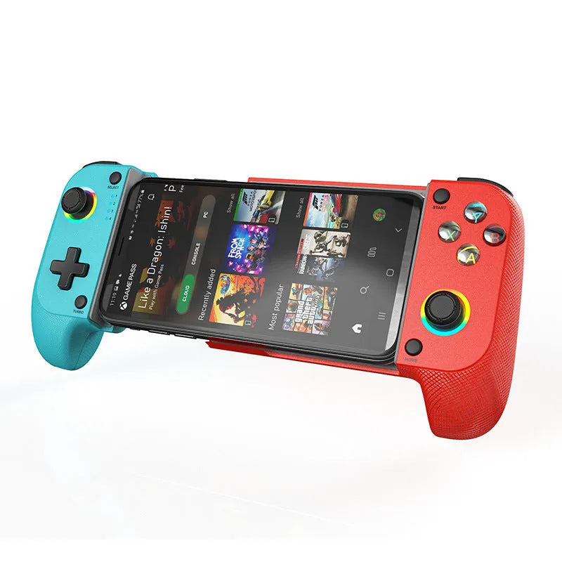 Bluetooth wireless game controller for Android and iOS mobile phones with USB-C charging port