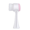 Blue nylon pet paw brush with multiple brush heads for dog and cat grooming