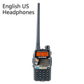 Baofeng UV-5RA handheld dual-band two-way radio with dual display.