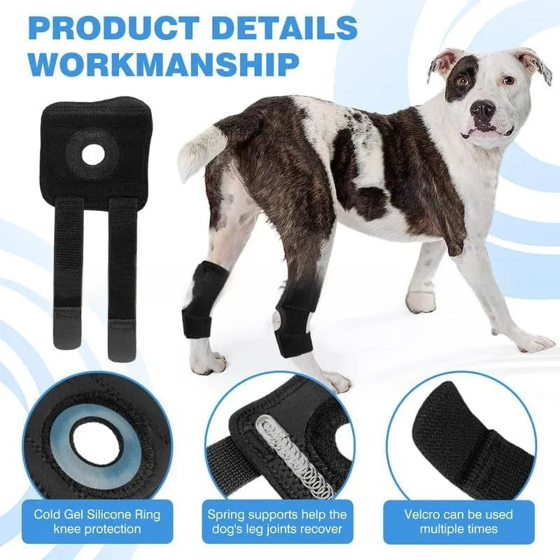 Black polyester pet leg guard for joint protection and ACL rehabilitation