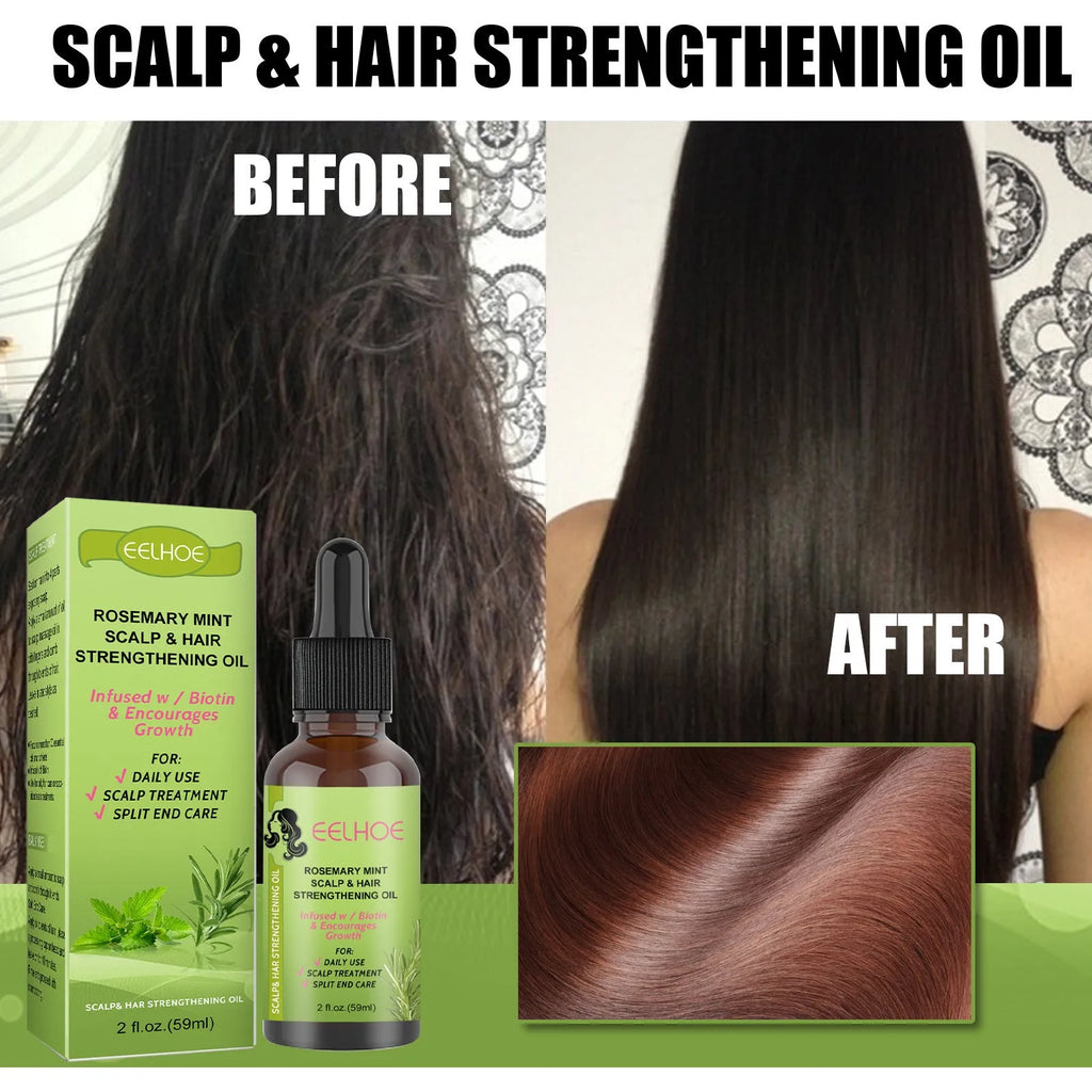 59ml bottle of rosemary mint hair growth fluid for scalp massage and hair repair