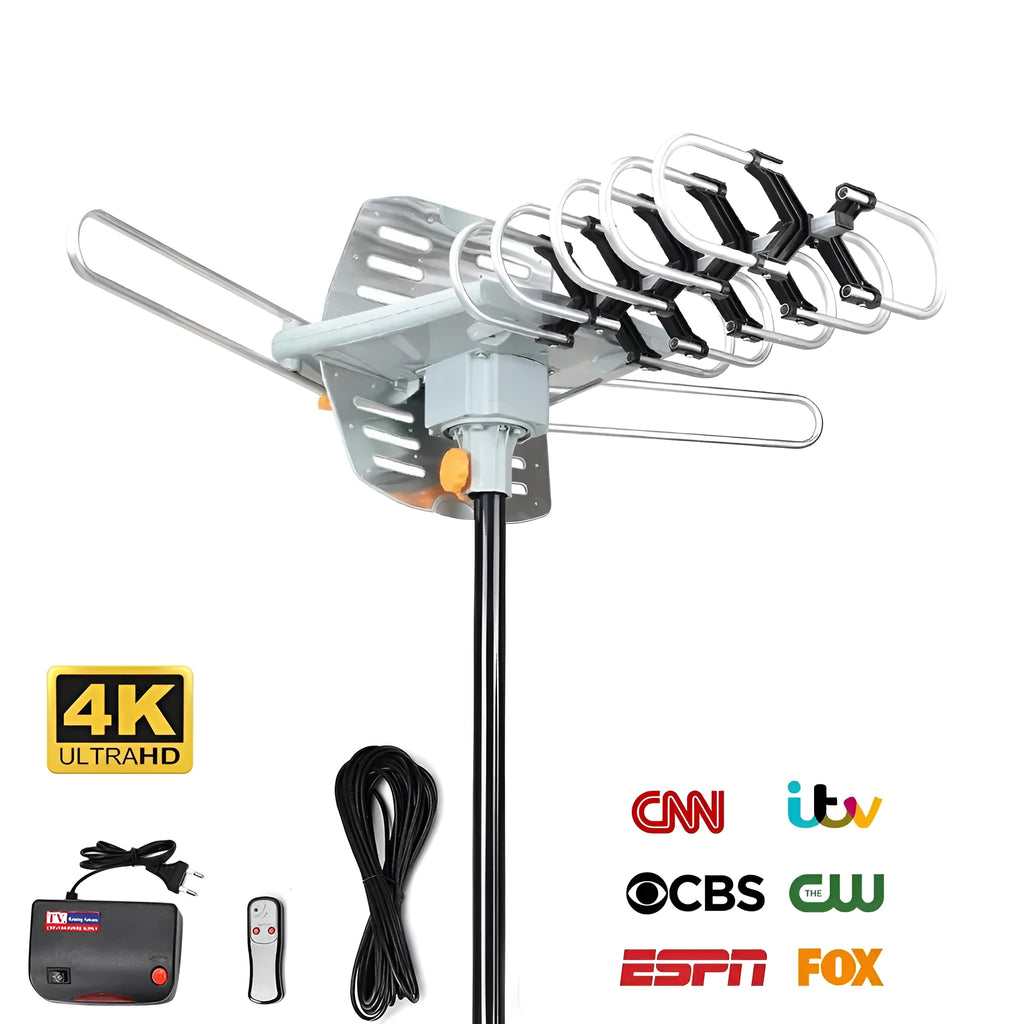 GR-1002 rotatable outdoor digital television antenna with high gain receiver