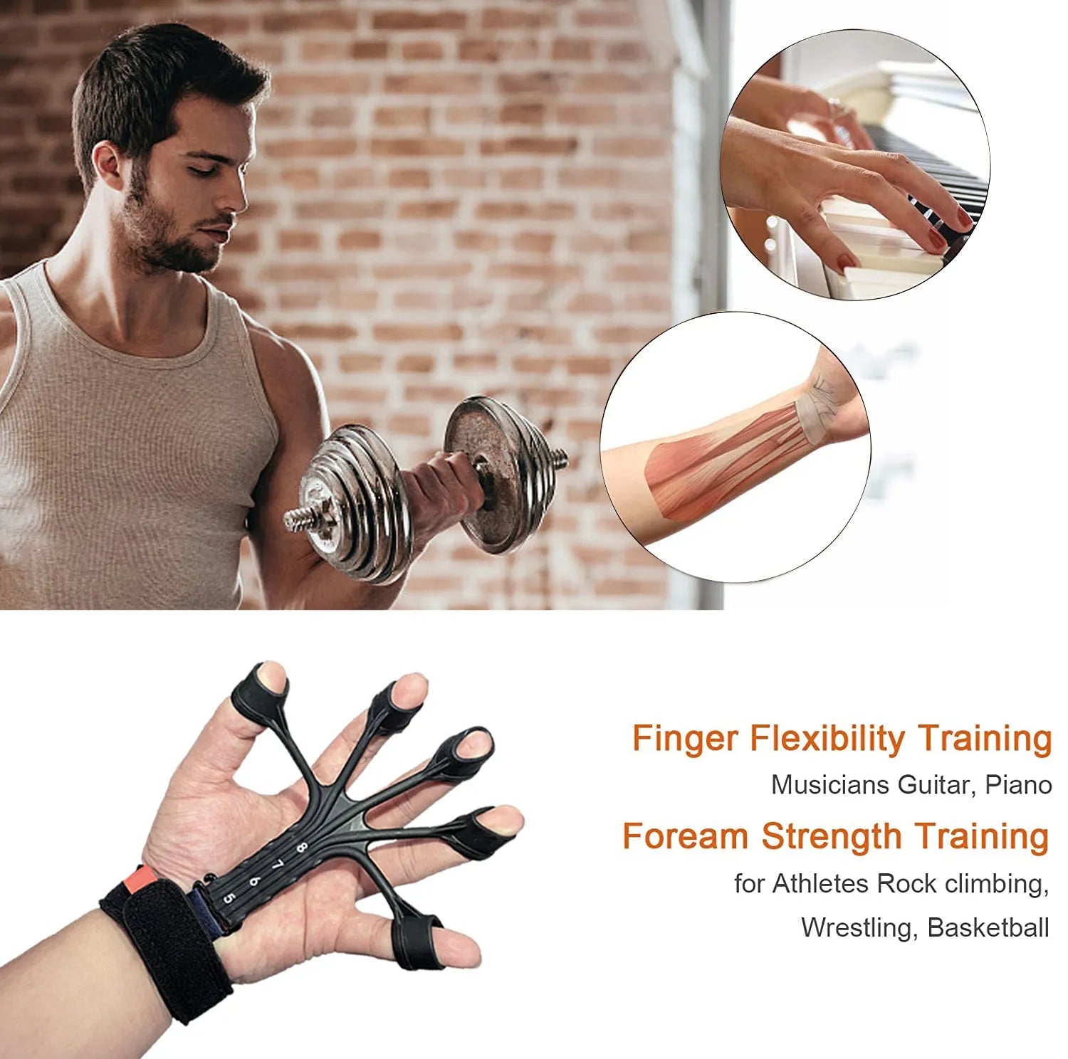 Silicone finger rehabilitation trainer with adjustable belt for flexion and extension exercises
