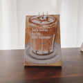 Mini paper desk calendar for 2025 with coffee theme and simple modern design