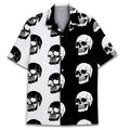 Men's Cuban collar Hawaiian shirt with digital print pattern in polyester fabric for summer wear