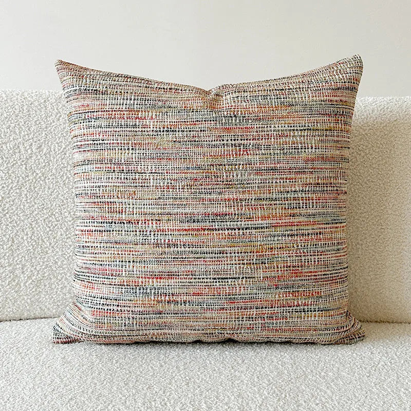 American-style jacquard paisley sofa cushion in amber colour with plant and flower pattern