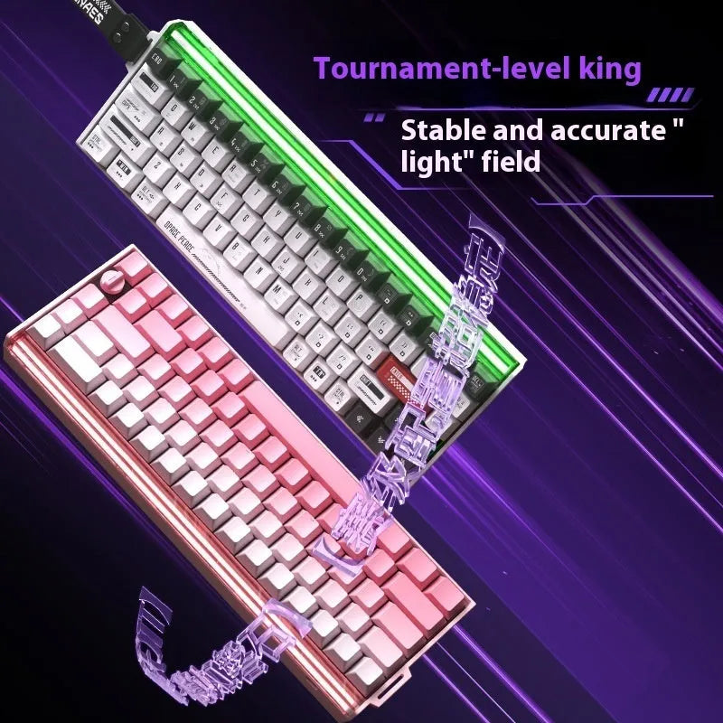 BOOM68 mechanical gaming keyboard with magnetic axis technology and RGB lighting