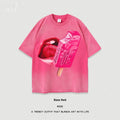Cartoon pattern streetwear t-shirt in loose fit available in multiple colours