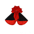 Black and red Halloween costume outfit for cats and dogs on pet mannequin