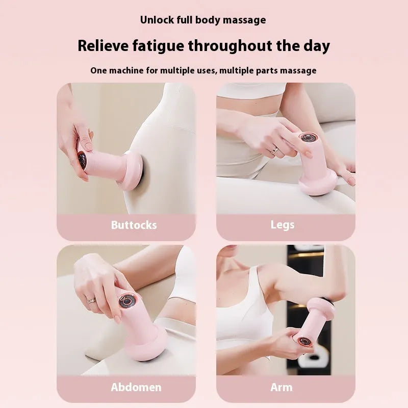 USB electric massager in pink, white, or black colours for spine, back, and leg massage.