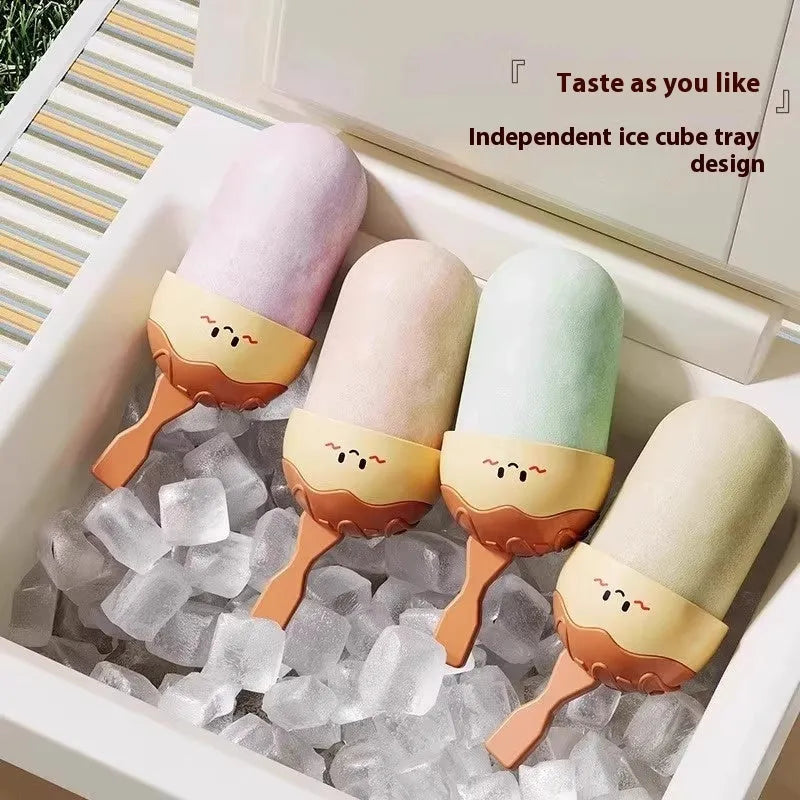 Plastic ice cream mould for making desserts in the shape of takoyaki octopus balls