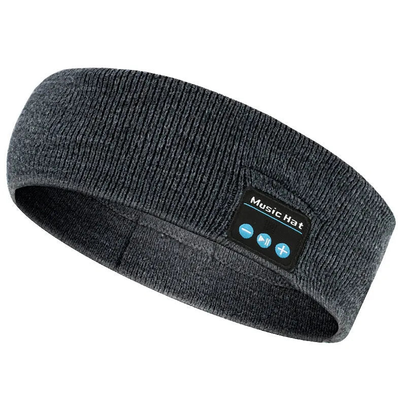 Bluetooth 5.4 sports scarf eye mask headband in black, dark grey or grey-white colours with removable washable design
