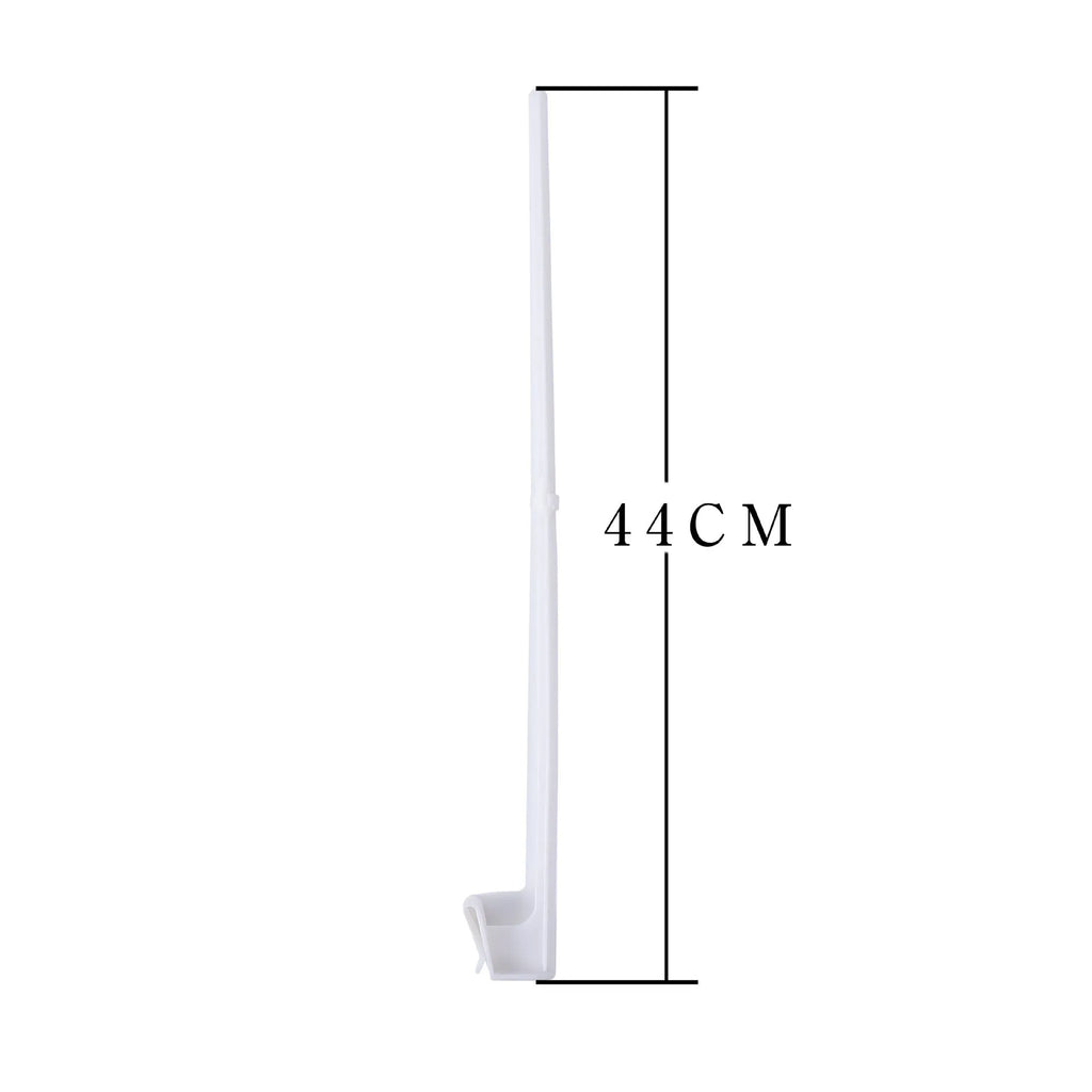 Ten white PP plastic car window flag pole holders with clip mounts.