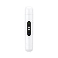 Portable pink or white electric depilator with floating blade for body and armpit hair removal