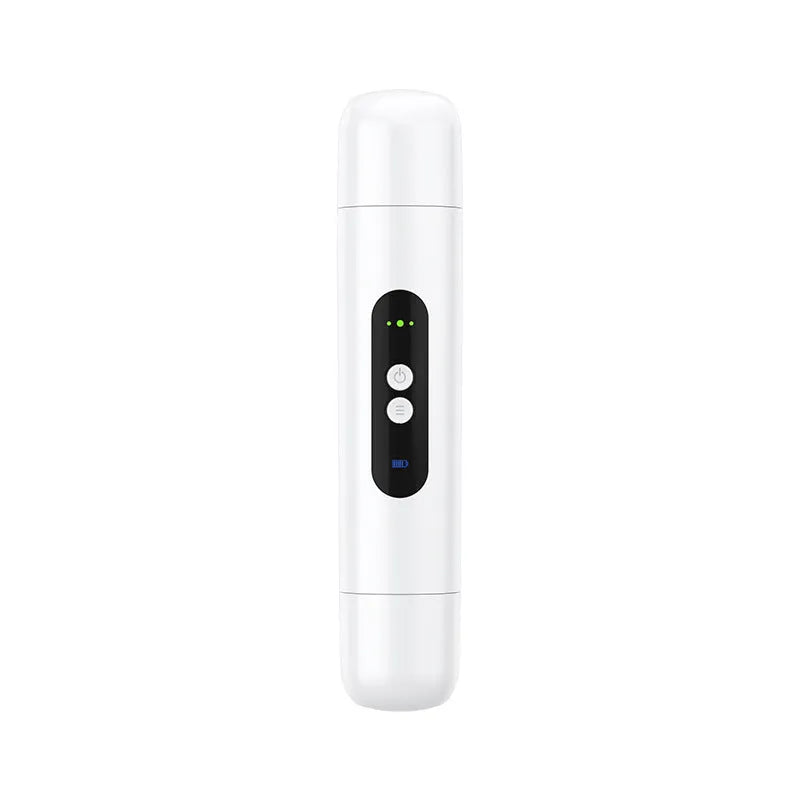 Portable pink or white electric depilator with floating blade for body and armpit hair removal