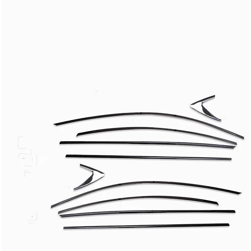 Black titanium stainless steel window trim strip set for window moulding