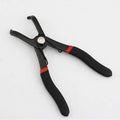 Red handled interior round nail removal pliers with 50# carbon steel construction.