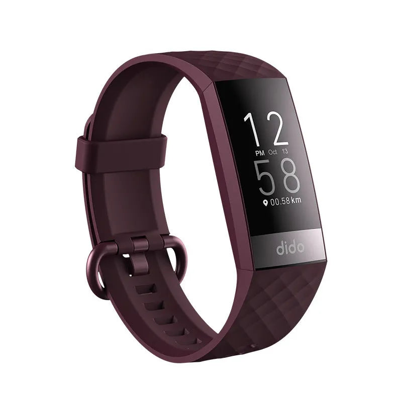 Y6 Black smart health bracelet showing blood pressure, SpO2 and ECG monitoring on 1.1-inch screen