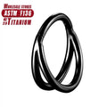 F136 titanium alloy nose ring body jewellery showing available sizes and colour finish options