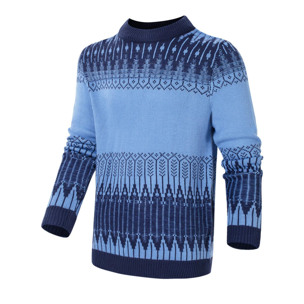Men's knitted pullover sweater in various styles and sizes for autumn and winter wear