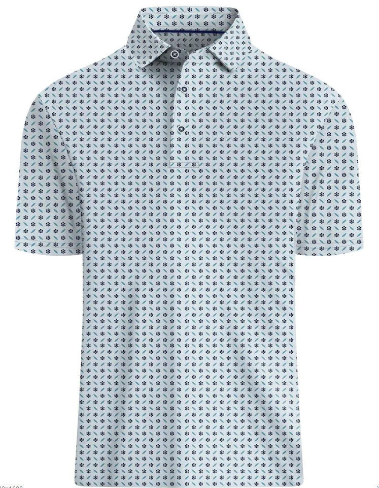 Men's European fit short sleeve mesh shirt with zipper decorations in Japanese retro style