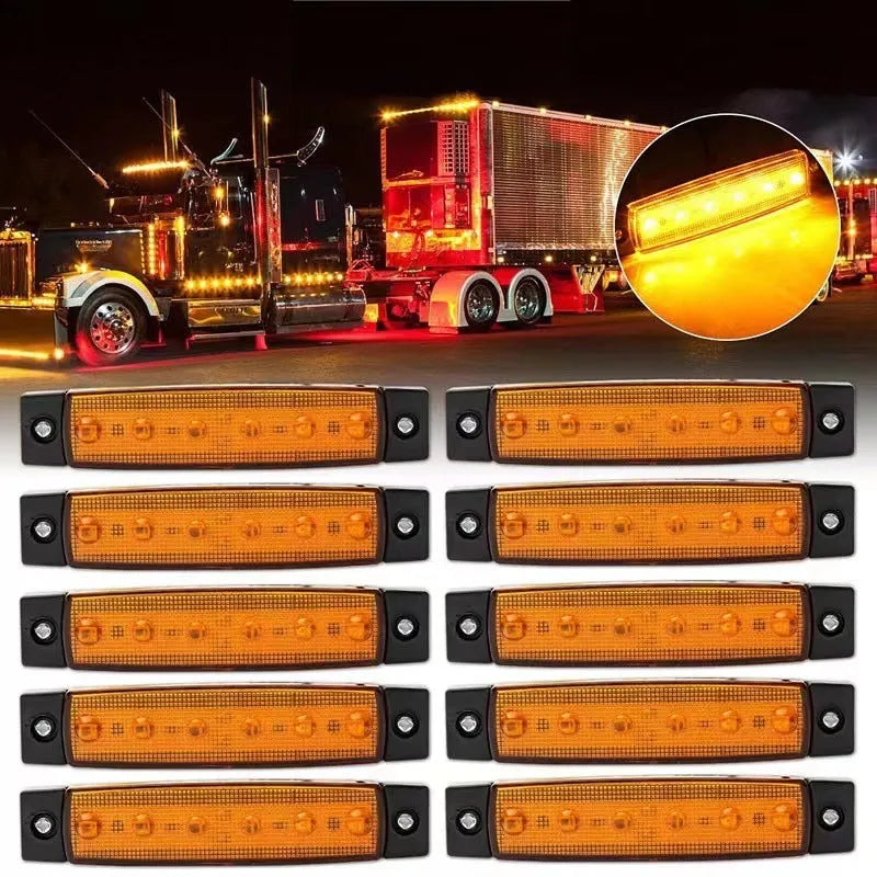 W-SMD trailer side warning lights in five colours for truck and vehicle modification