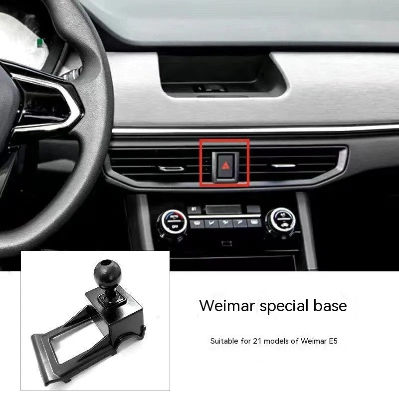 Goodway car air vent mobile phone holder with 360-degree rotating bracket mounted on a dashboard.