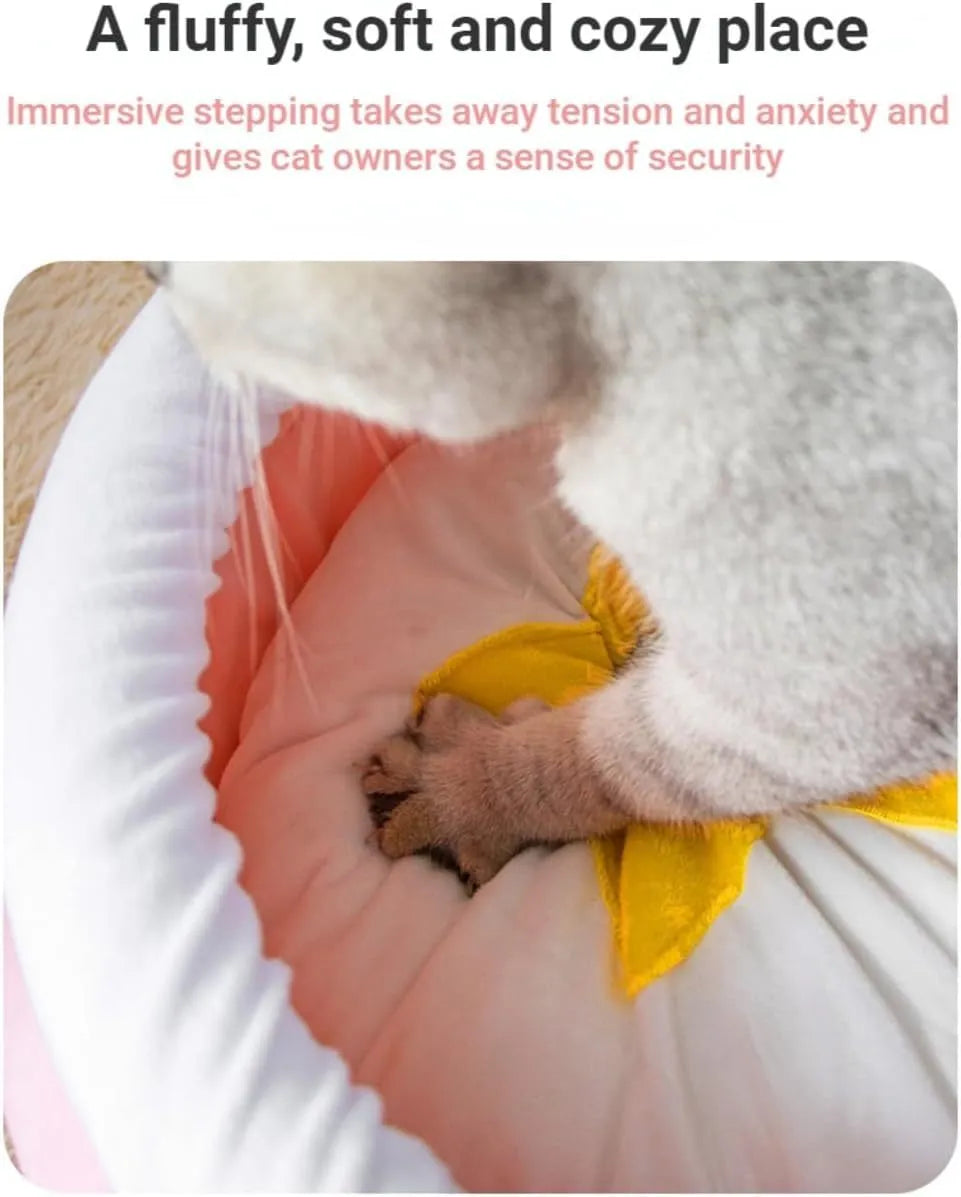 Honey pot magic shape cat sofa bed in pink or yellow with removable pad for small pets
