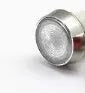 10mm stainless steel edge LED indicator light with wire and flat metal lens in multiple colours.