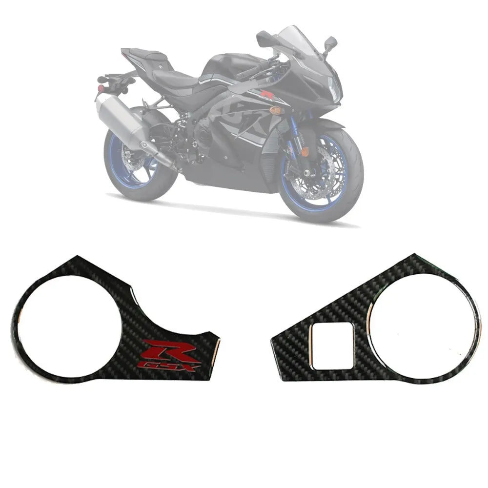 Black carbon fibre pattern adhesive sticker for SUZUKI GSXR1000 L1 motorcycle upper connective plate