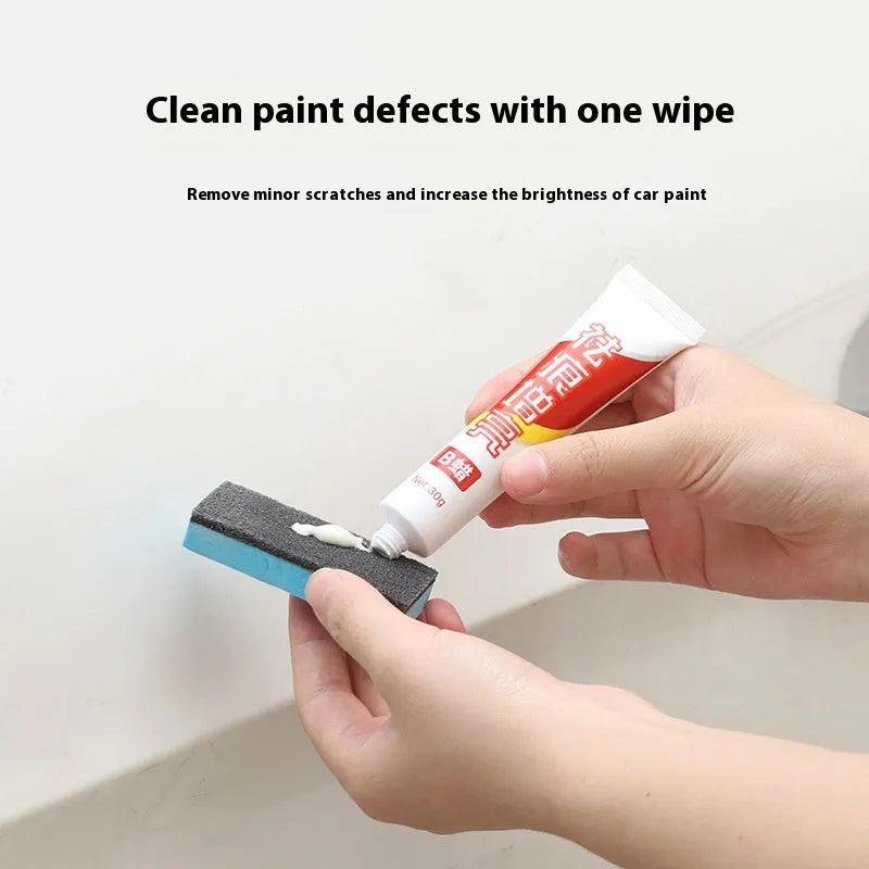 Car repair wax kit containing scratch removal grinding A wax, brightening B wax, and frosted sponge mop