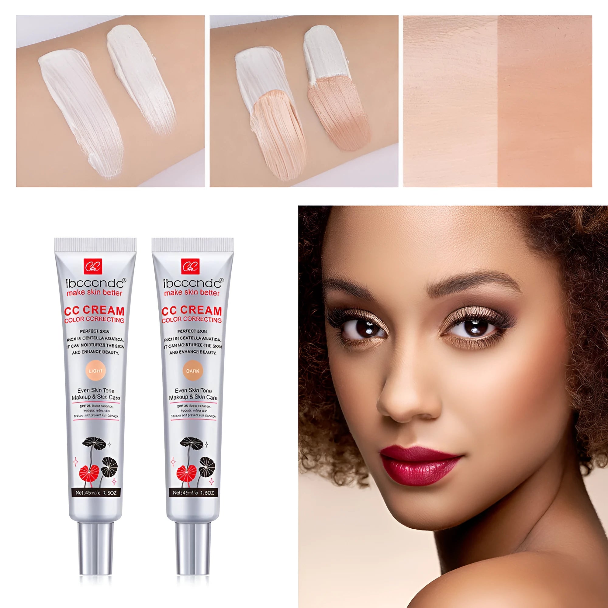 Erborian Centella Asiatica CC Cream tube for colour correction and waterproof makeup.