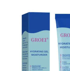 50ml container of hyaluronic acid moisturising facial gel for dry skin hydration.