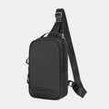 Casual black TPU camouflage chest bag with a soft handle and single shoulder strap.