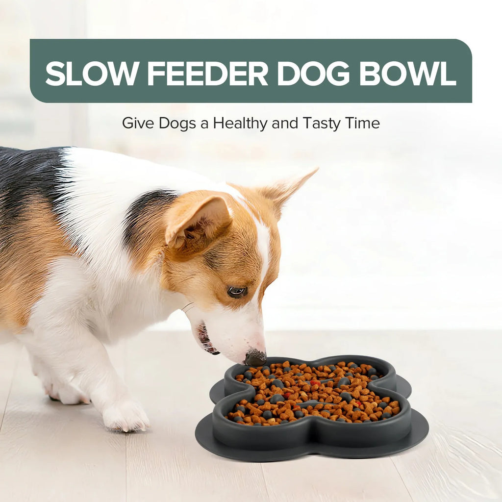Silicone pet slow feeder licking pad in green colour on a wooden floor