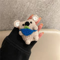 Handmade knitted koala bear backpack design cover for Apple AirPods charging case