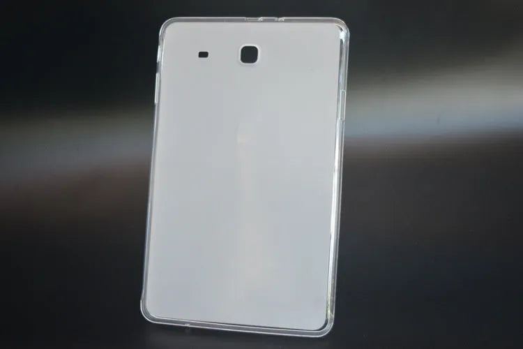 Clear transparent ultra-thin silicone tablet protective case showing device through material